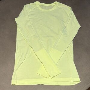 Lululemon neon Yellow Long Sleeve Top